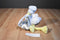 Aurora Baby Special Delivery Stork With Teddy Bear Boy Beanbag Plush