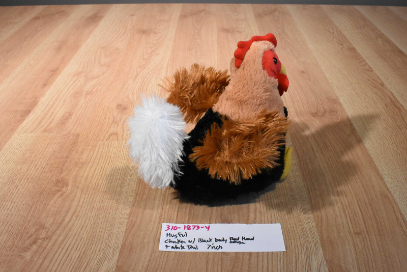 Hugfun Black, Brown, Red and White Chicken Plush
