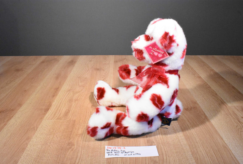 The Petting Zoo Valentines White Bear With Red Lips 1994 Beanbag Plush