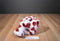 The Petting Zoo Valentines White Bear With Red Lips 1994 Beanbag Plush
