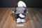 Build-A-Bear White and Brown Dog Beanbag Plush in Halfpipe Shirt and Camo Shorts