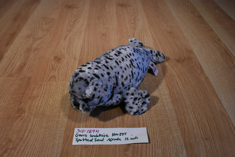 Ganz Webkinz Gray and Black Spotted Seal HM395 Beanbag Plush No Code