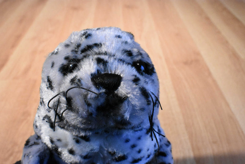 Ganz Webkinz Gray and Black Spotted Seal HM395 Beanbag Plush No Code