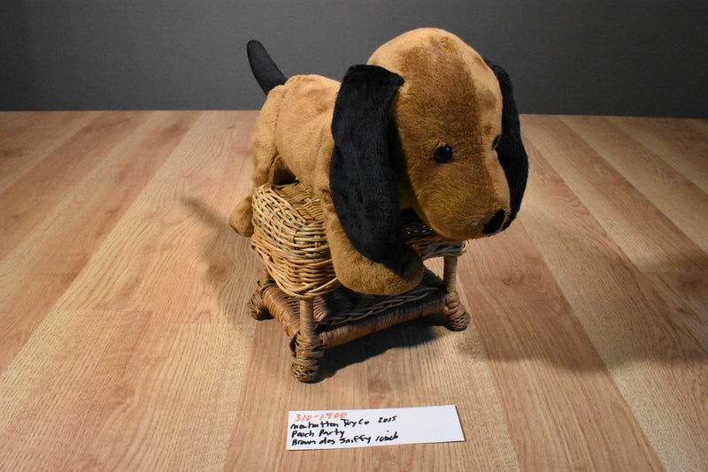 Manhattan Toy Co. Pooch Party Sniffy the Brown and Black Dog 2015 Plush
