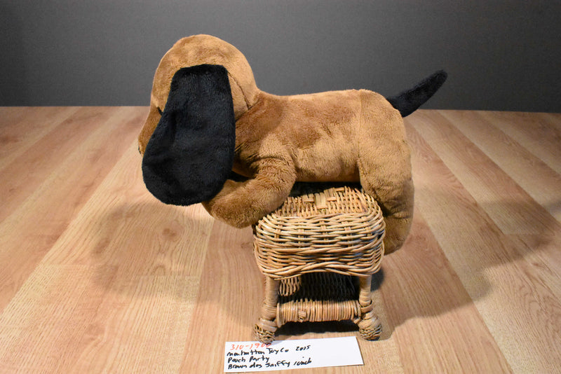Manhattan Toy Co. Pooch Party Sniffy the Brown and Black Dog 2015 Plush