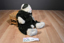 Boyd's Bears Cleo P. Pussytoes the White Cat in Green Romper 1997 Beanbag Plush