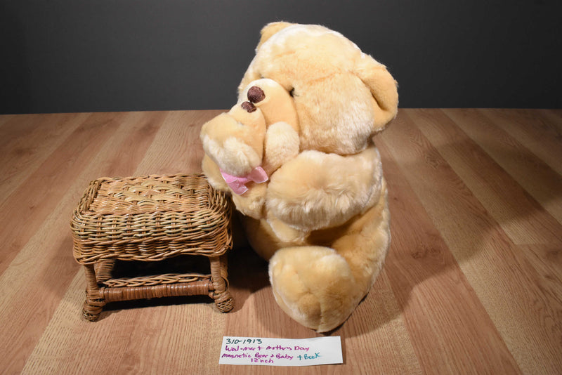 Walmart Tan Mother Bear Kissing Baby Bear Plush and Book
