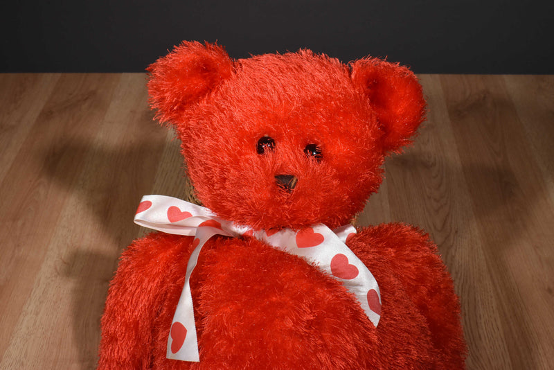 Ty Punkies Siren Red and White Floppy Teddy Bear 2006 Beanbag Plush