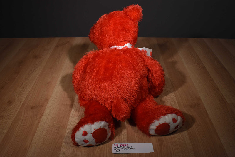 Ty Punkies Siren Red and White Floppy Teddy Bear 2006 Beanbag Plush
