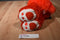 Ty Punkies Siren Red and White Floppy Teddy Bear 2006 Beanbag Plush