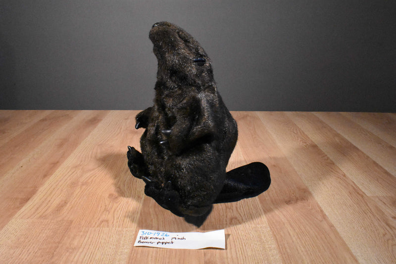 Folkmanis Brown and Black Beaver Hand Puppet