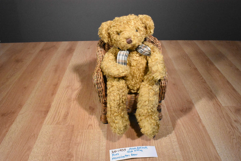 Russ Kensington Woolly Beige Teddy Bear Beanbag Plush