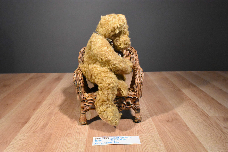 Russ Kensington Woolly Beige Teddy Bear Beanbag Plush