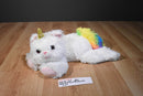 Kelly Tot White Kittycorn With a neon Rainbow Tail