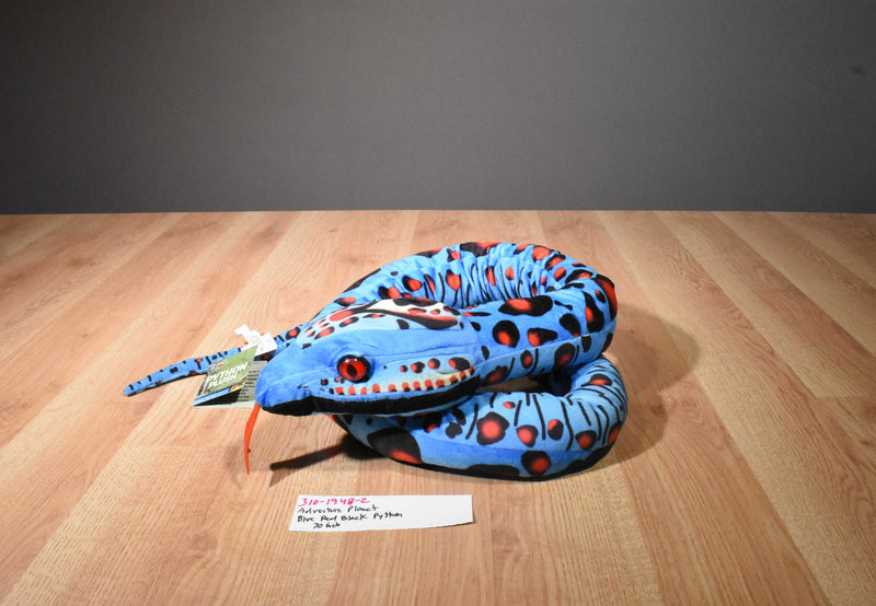 Adventure Planet Blue Red Black Python Plush