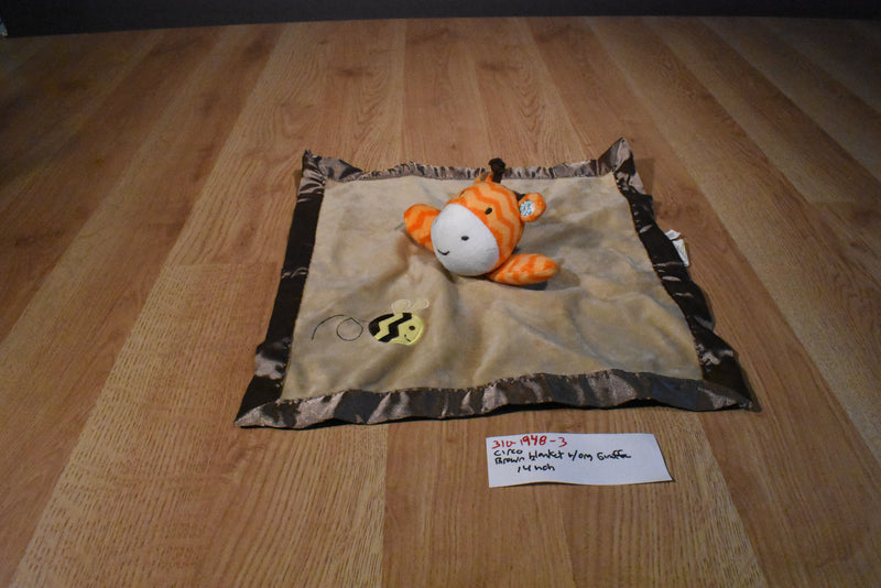 Circo Brown Orange Giraffe and Yellow Bee Security Blanket