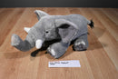 Gray and White African Elephant Plush