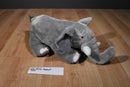 Gray and White African Elephant Plush
