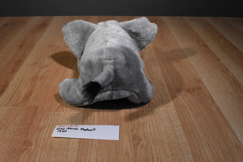 Gray and White African Elephant Plush