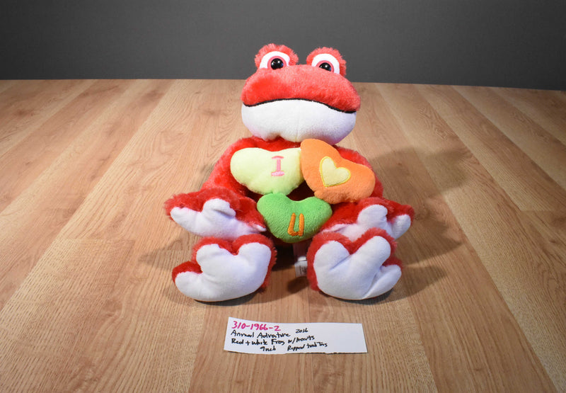 Animal Adventure Red and White Valentine Frog 2016 Plush