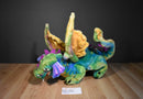 Melissa & Doug Neon Multicolored Rainbow Colorful Fantasy Dragon Plush
