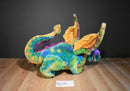 Melissa & Doug Neon Multicolored Rainbow Colorful Fantasy Dragon Plush