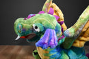 Melissa & Doug Neon Multicolored Rainbow Colorful Fantasy Dragon Plush