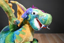Melissa & Doug Neon Multicolored Rainbow Colorful Fantasy Dragon Plush