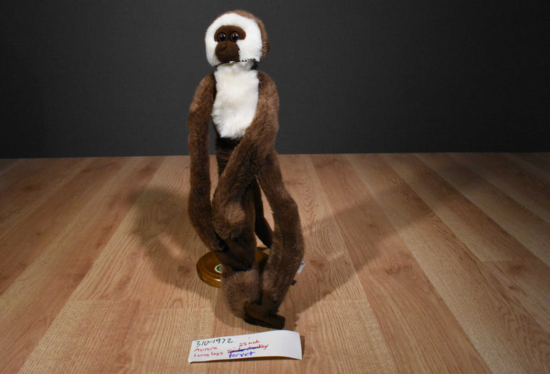 Aurora Vervet Hugging Hanging Brown and White Monkey Plush
