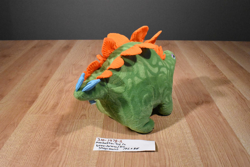 Manhattan Toy Green and Orange Stegosaurus Plush