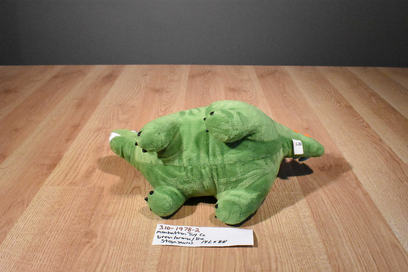 Manhattan Toy Green and Orange Stegosaurus Plush