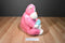 Animal Adventure Valentines Pink Monkey with Blue Heart Plush