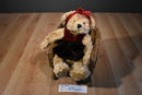 Russ Tess Tan Teddy Bear Red Dress Beanbag Plush
