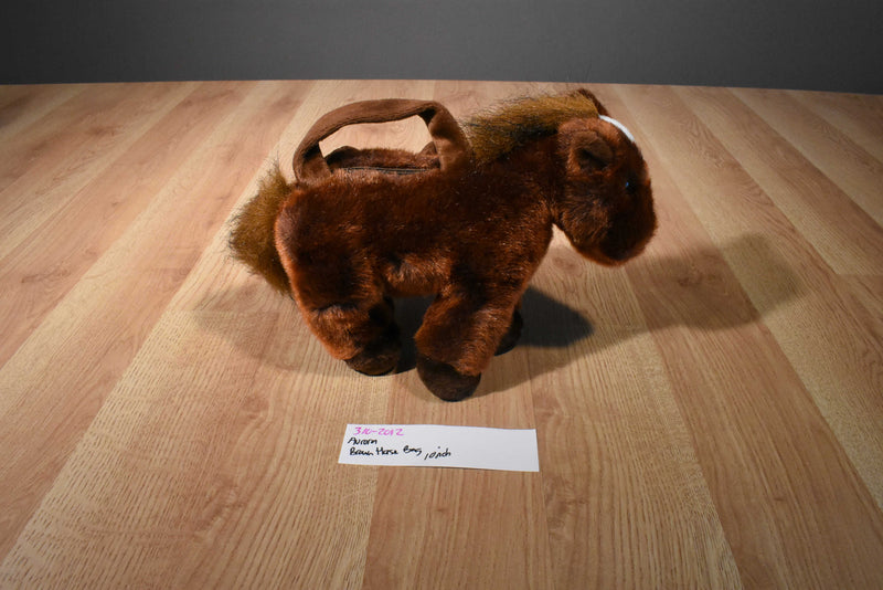 Aurora Brown and White Horse Bag Plush