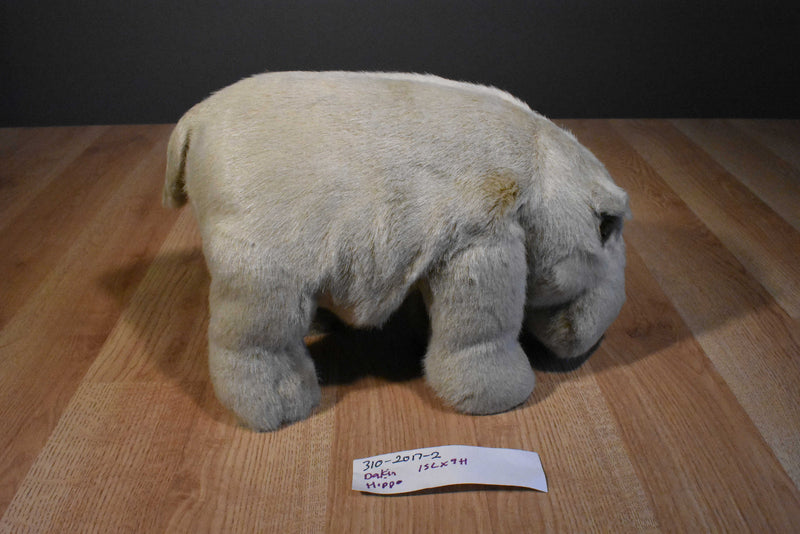 Dakin Grey Hippo Beanbag Plush