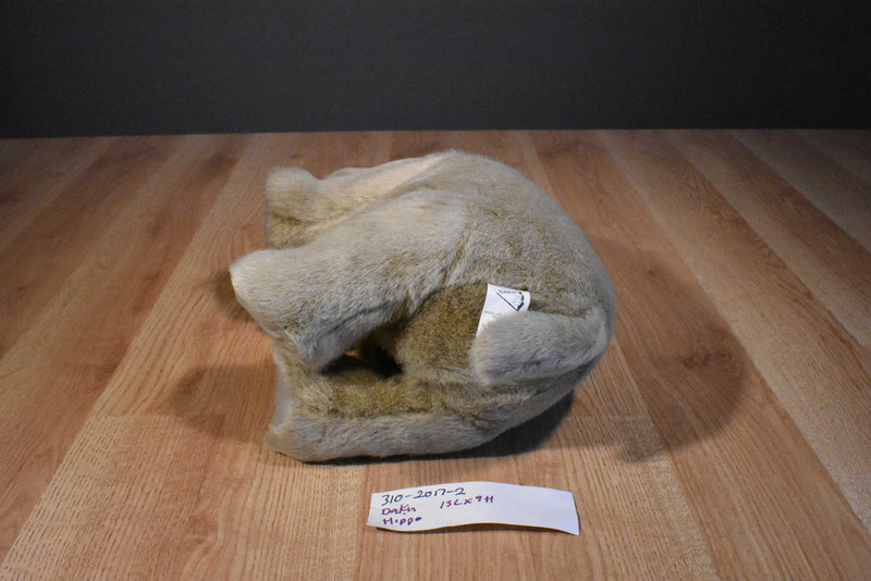 Dakin Grey Hippo Beanbag Plush