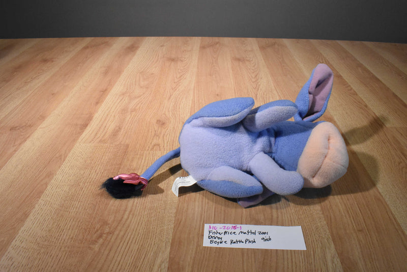 Fisher Price Mattel Disney Eeyore Rattle 2001 Plush