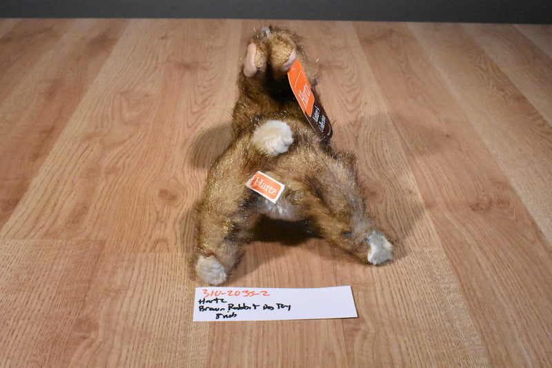 Hartz Brown Bunny Rabbit Squeaking Dog Toy Plush