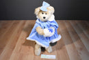 Trade Secret Snowflake Tan Bear Beanbag in Blue Cape