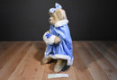 Trade Secret Snowflake Tan Bear Beanbag in Blue Cape