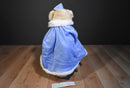 Trade Secret Snowflake Tan Bear Beanbag in Blue Cape