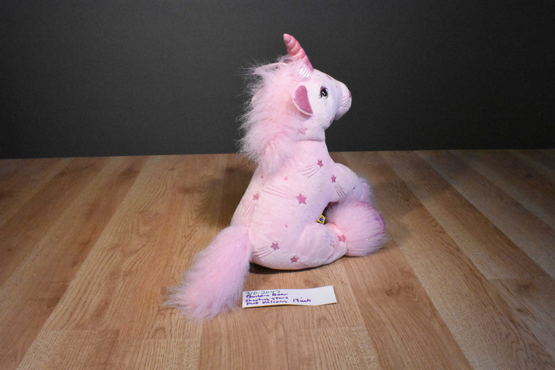 Build-A-Bear Shooting Stars Pink Unicorn Horse Plush