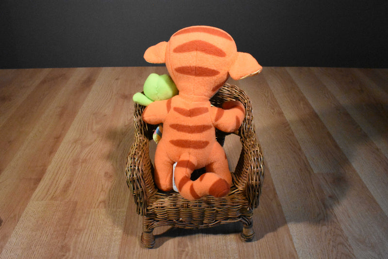 Fisher Price Disney Pooh Babies Tigger and His Frog Blanket Rattle 2005 Plush