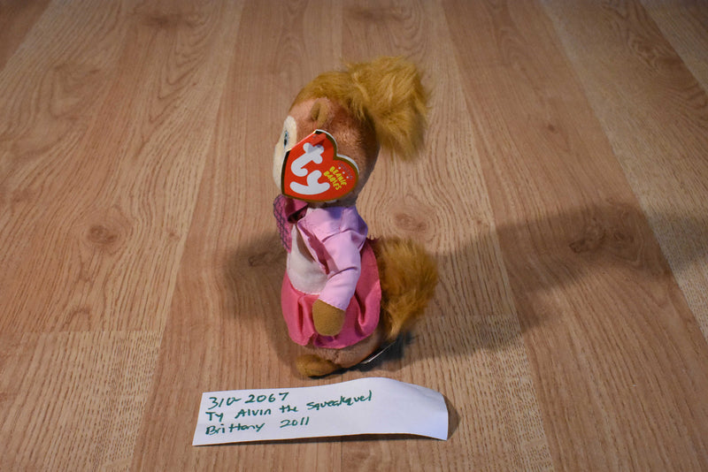 Ty Beanie Babies Alvin Chipmunks Brittany Chipette 2011 Beanbag Plush