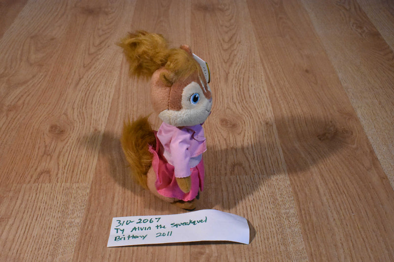 Ty Beanie Babies Alvin Chipmunks Brittany Chipette 2011 Beanbag Plush