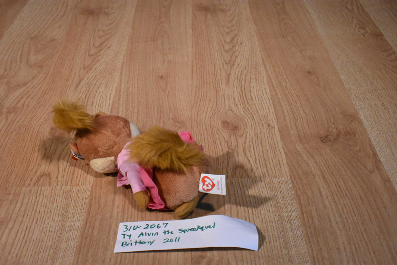 Ty Beanie Babies Alvin Chipmunks Brittany Chipette 2011 Beanbag Plush