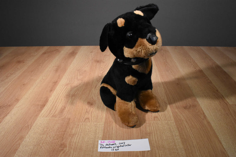 Toy Netwokk Sitting Rottweiler with Spiked Collar
