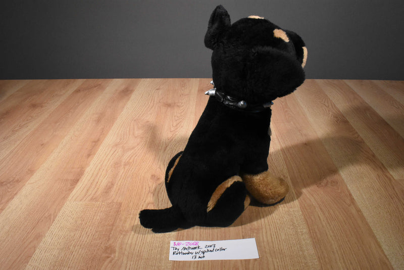 Toy Netwokk Sitting Rottweiler with Spiked Collar