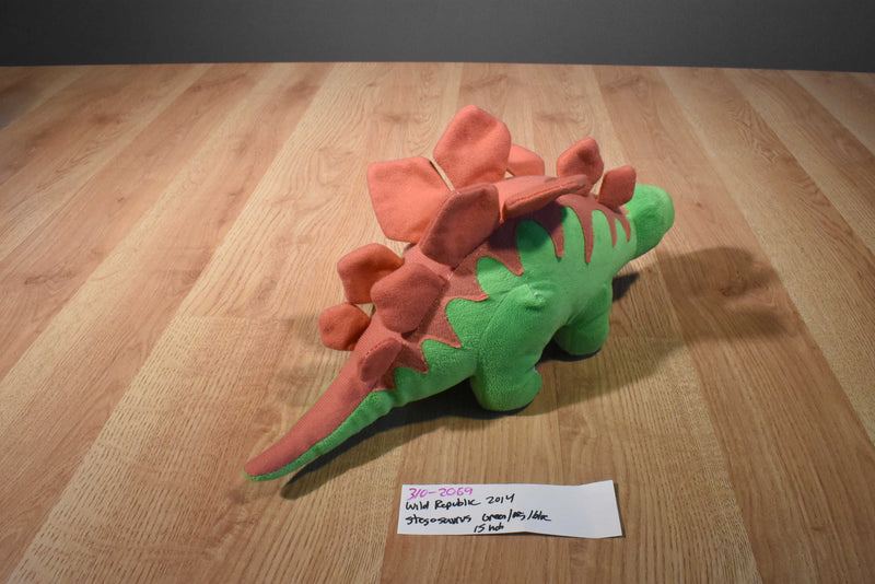 Wild Republic Green, Orange and Blue Stegosaurus 2014 Plush
