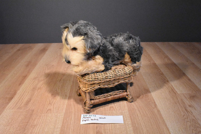 Aurora Flopsie Yorky the Gray and Tan Yorkshire Terrier Beanbag Plush